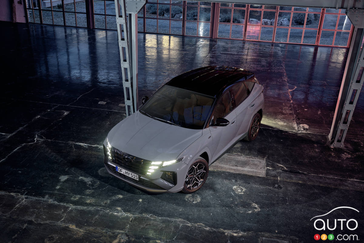 Hyundai Tucson N Line 2022 (Europe), de haut